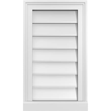 Ekena Millwork Vertical Surface Mount PVC Gable Vent w/ 2"W x 2"H , Brickmould Sill Frame, 14"W x 24"H GVPVE14X2403SN